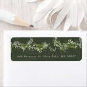 Elegant Green Eucalyptus Wedding Envelope Etiket (Insitu)
