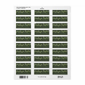 Elegant Green Eucalyptus Wedding Envelope Etiket (Full Sheet)