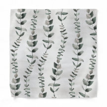 Elegant Green Eucalyptus Wedding Pocket Square