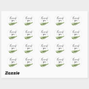 Elegant Green Fern Foliage Dank u Sticker