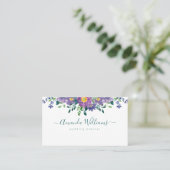 Elegant Green Floral Design Visitekaartje (Staand voorkant)