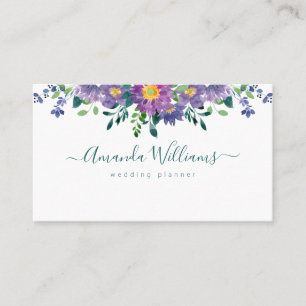 Elegant Green Floral Design Visitekaartje