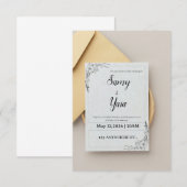 Elegant Green Floral Save the Date Wedding Invitat Bedankkaart (Voorkant / Achterkant)