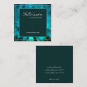 Elegant Green Floral Visitekaartje (Voorkant / Achterkant)