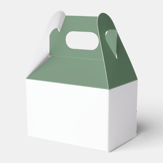 Elegant Green Foliage Bedankdoosjes (Achterkant)