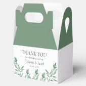 Elegant Green Foliage Bedankdoosjes (Geopend)