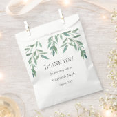 Elegant Green Foliage Bedankzakje (Geknipt)