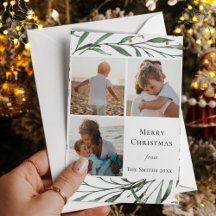 Elegant Green Foliage Gold Confetti Waterverf