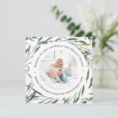 Elegant Green Foliage Gold Confetti Waterverf Feestdagenkaart (Staand voorkant)