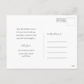 Elegant Green Foliage Gold Confetti Waterverf Feestdagenkaart (Achterkant)