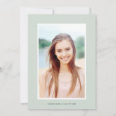 Elegant Green Foliage Graduage Party Foto Kaart (Achterkant)