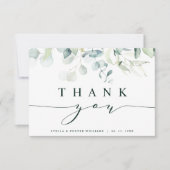 Elegant Green Foliage Hartelijk dank Bedankkaart (Voorkant)