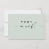 Elegant Green Foliage Hartelijk dank Bedankkaart (Achterkant)