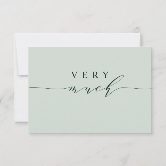 Elegant Green Foliage Hartelijk dank Bedankkaart (Achterkant)