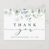 Elegant Green Foliage Hartelijk dank Briefkaart (Voorkant)