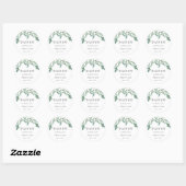 Elegant Green Foliage Ronde Sticker (Vel)