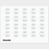 Elegant Green Foliage Vrijgezellenfeest Ronde Sticker (Vel)