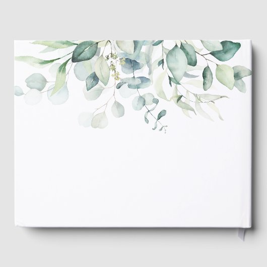 Elegant Green Foliage Wedding Gastenboek (Achterkant)