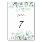 Elegant Green Foliage Wedding Kaart (Voorkant)