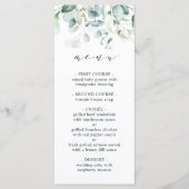 Elegant Green Foliage Wedding Menu (Voorkant)