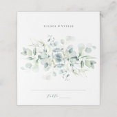 Elegant Green Foliage Wedding Plaatskaartje (Buitenkant ongevouwen)