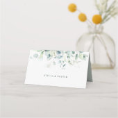 Elegant Green Foliage Wedding Plaatskaartje (Achterkant)