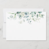 Elegant Green Foliage Wedding Save the Date Kaart (Achterkant)
