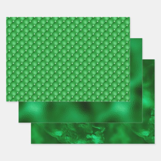 Elegant Green Folie Inpakpapier Vel (Set)