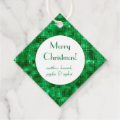 Elegant Green Folie Personalized Bedankjes Labels (Achterkant)