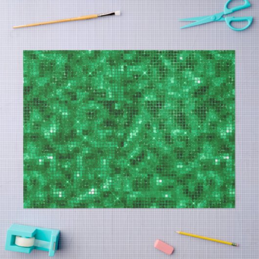 Elegant Green Folie Tissuepapier (Craft)