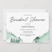 Elegant Green Forest Mountains Vrijgezellenfeest Kaart (Voorkant)