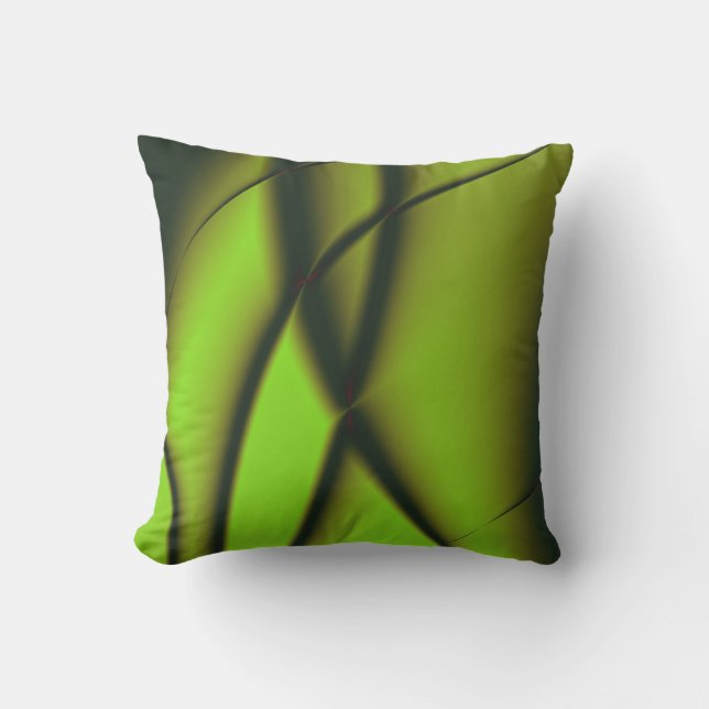 Elegant Green Fractal Design Buitenkussen (Voorkant)