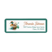 Elegant Green Framed Mallard Duck Baby shower