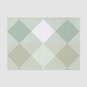 Elegant Green Geometric Diamond Pattern Decoupage Tissuepapier (Voorkant)