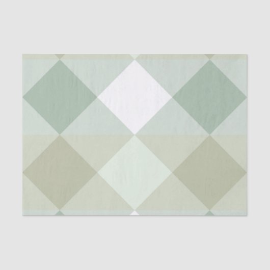 Elegant Green Geometric Diamond Pattern Decoupage Tissuepapier (Voorkant)