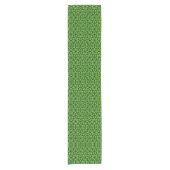 Elegant Green Geometric Patterns Korte Tafelloper (Voorkant)