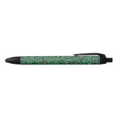 Elegant Green Glitter Black Gold Leopard Print Zwarte Inkt Pen (Bovenkant)