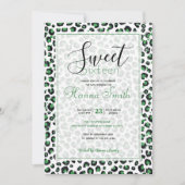 Elegant Green Glitter Black Leopard Animal Print (Voorkant)