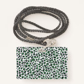 Elegant Green Glitter Black Leopard Animal Print Badge (Achterkant met draagriem)