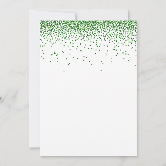 Elegant Green Glitter-kerstfeest Kaart (Achterkant)