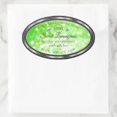 Elegant Green Glitter Product Labels Diamonds Logo (Tas)