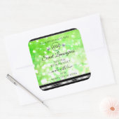 Elegant Green Glitter Product Labels Diamonds Logo (Envelop)