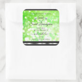 Elegant Green Glitter Product Labels Diamonds Logo (Tas)