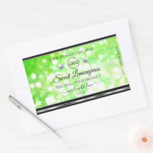 Elegant Green Glitter Product Labels Diamonds Logo