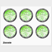Elegant Green Glitter Product Labels Diamonds Logo (Vel)