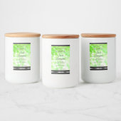 Elegant Green Glitter Product Labels Diamonds Logo Voedselcontainer Etiket (Flessen)