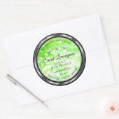 Elegant Green Glitter Product Labels Rhinestones (Envelop)