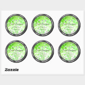 Elegant Green Glitter Product Labels Rhinestones (Vel)