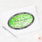 Elegant Green Glitter Product Labels Rhinestones (Envelop)