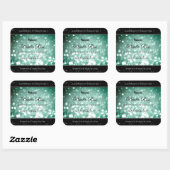 Elegant Green Glitter Sparkle Stars Product Labels (Vel)